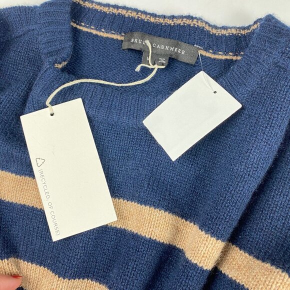 NWT Skull Cashmere 360 Cashmere Sweater Women's Size Medium Striped - Picture 10 of 16